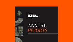 IDEC annual reports cover thumbnail on an orange background