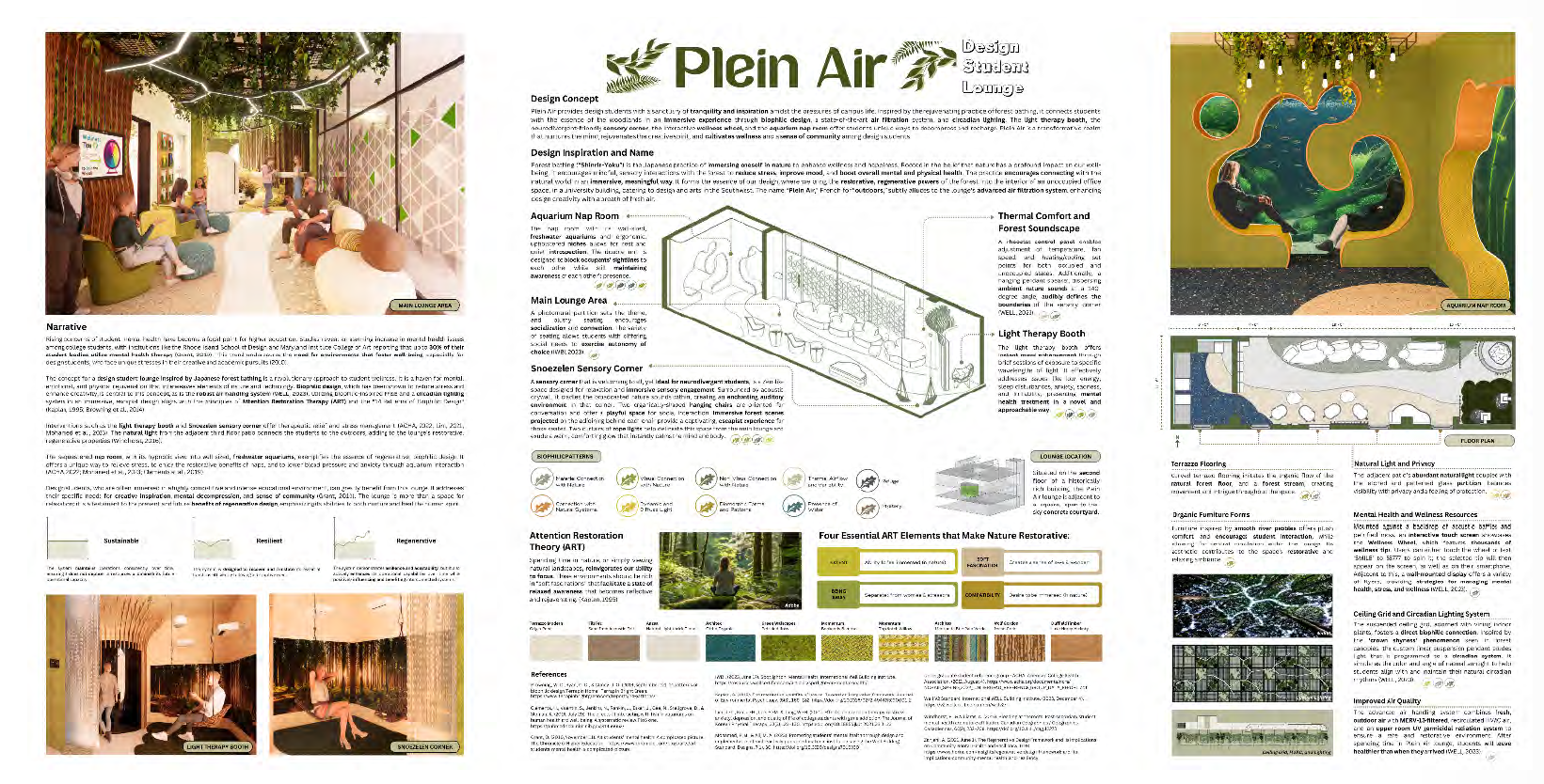 Plein Air student lounge design plan.