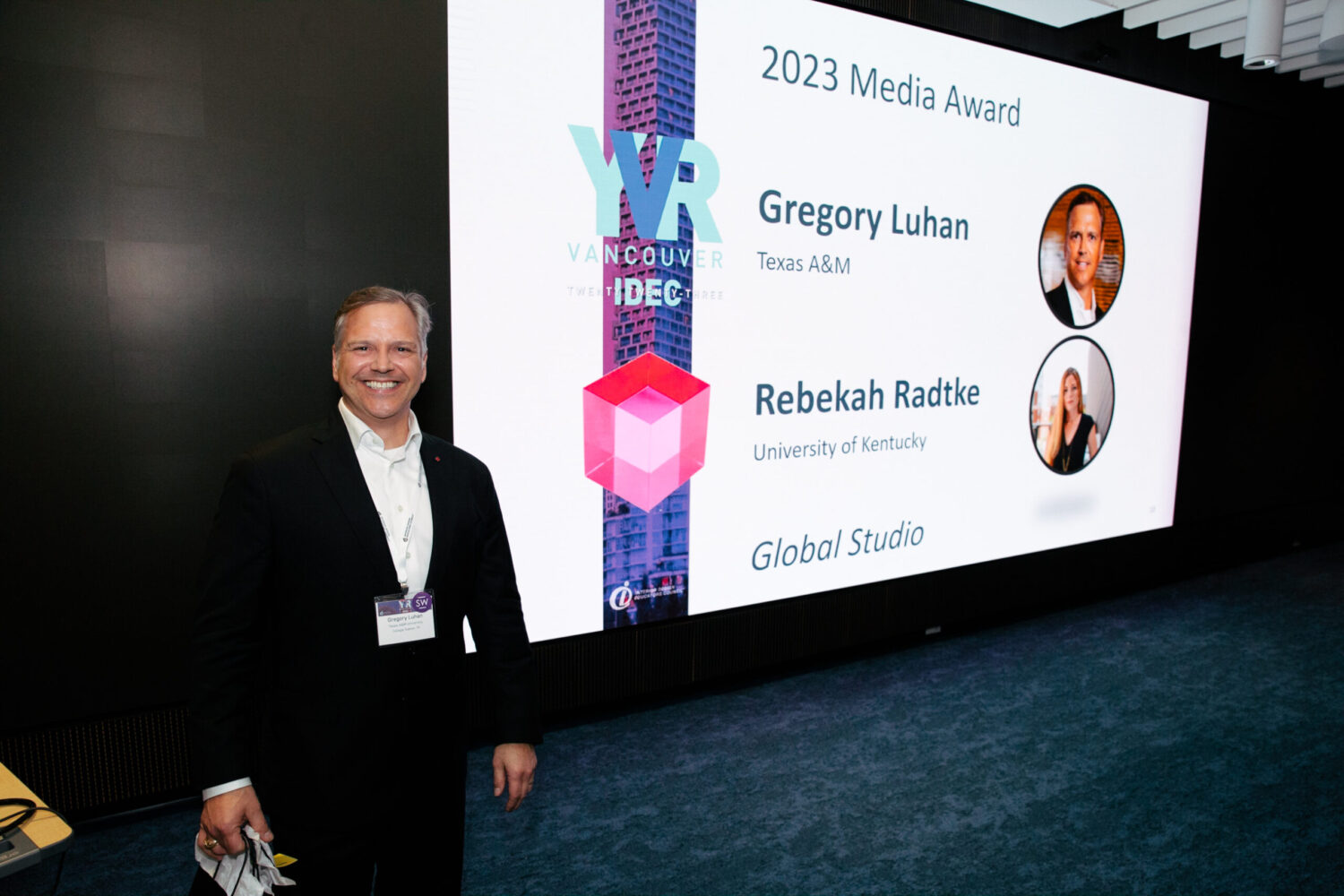 Gregory Luhan, recipient of 2023 Media Award.