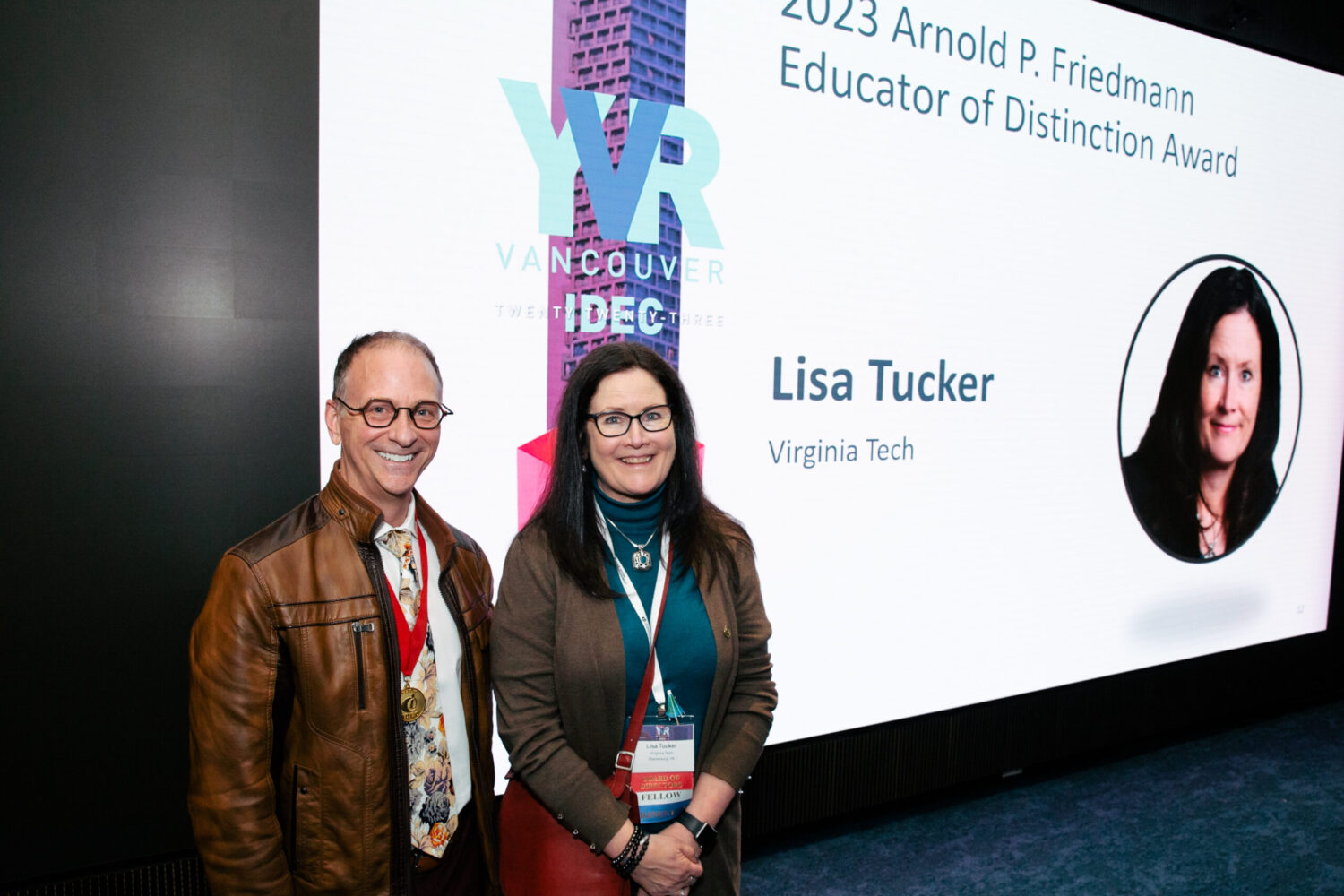 Lisa Tucker, recipient of 2023 Arnold P. Friedmann Educator of Distinction Award.